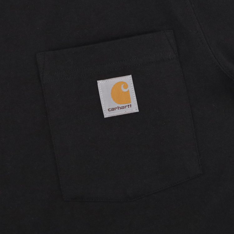 Футболка мужская Carhartt Heavyweight Pocket Relaxed Fit артикул:103296_black - купить в магазине Дайс