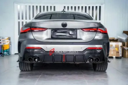 Карбоновый диффузор заднего бампера для BMW 4 серии G22 G23 2020+ БМВ