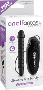 Мощный небольшой анальный массажер Vibrating Butt Buddy (Цвет: черный)