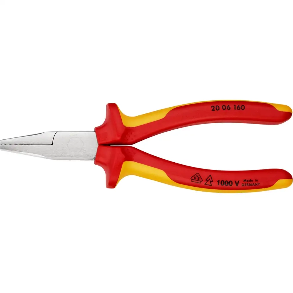 Плоскогубцы с гладкими губками хромированные 160 мм Knipex 20 06 160