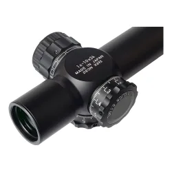 Прицел March-F 1-10x24 Shorty DR-TR1FB FFP+SFP 30мм, с кронштейном - крупный план барабанов ввода поправок