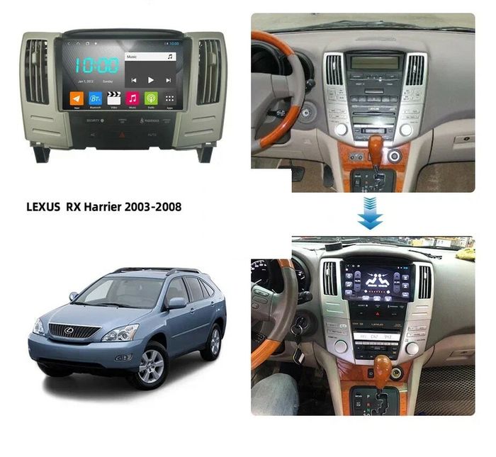 Магнитола для Toyota Harrier XU30 2003-2013, Lexus RX 2003-2009 - Kuberg SF-9278 QLed, Android 12, Быстрая, CarPlay, 4G SIM-слот