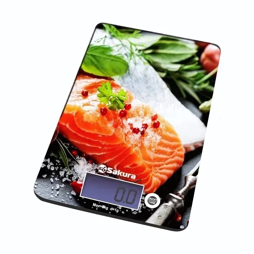 Весы кухон SA-6075F 8кг элек рыба