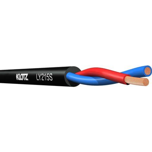Klotz LY215S акустический кабель ПВХ сверхгибкий, 7 мм, 2 х 1,5мм, черный