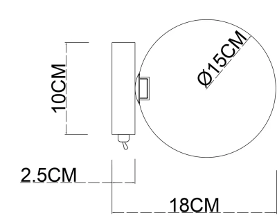 Настенный светильник Arte Lamp VINCENT A7790AP-1GO, 1хG9
