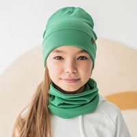 Шапка и снуд комплект "Мята"