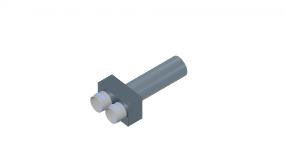 Flexag PWP-100/90x2 пленум вентиляционный прямой, D100, на 2 выxода, L=300 мм