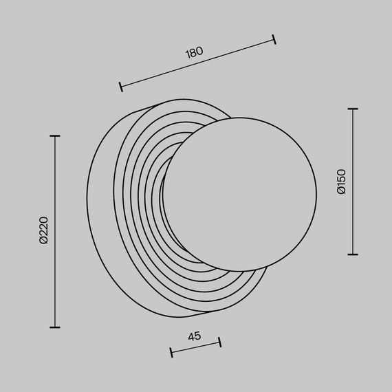 Бра Maytoni Modern MOD403WL-01BG