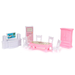 Игрушечный дом для куклы с мебелью и фигурками коробка 6643