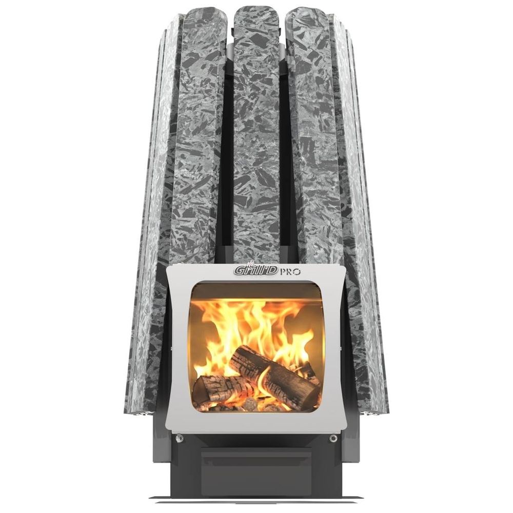 Дровяная банная печь Grill'D Cometa Vega 450 Short Max Stone Pro (Серпентинит)