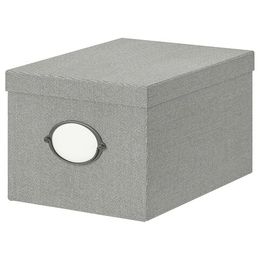 Коробка с крышкой IKEA KVARNVIK (КВАРНВИК), Серый, 25х35х20 см