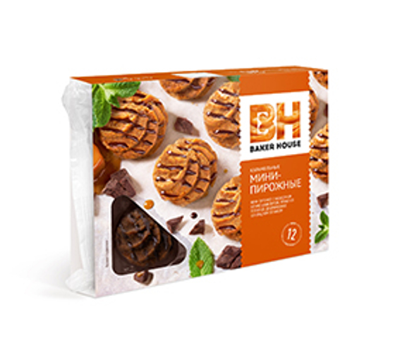 Мини-пирожные крошковые Baker House карамельные 240г (10шт)