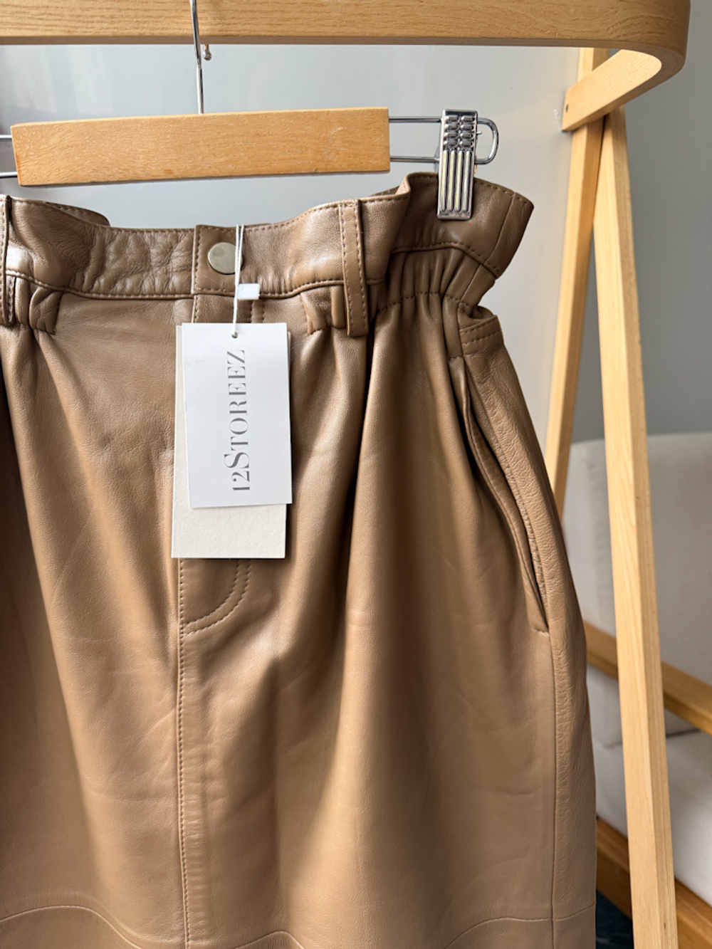 Новая натуральная кожаная юбка 12Storeez, XS