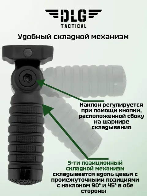 Складная рукоятка Picatinny, DLG Tactical