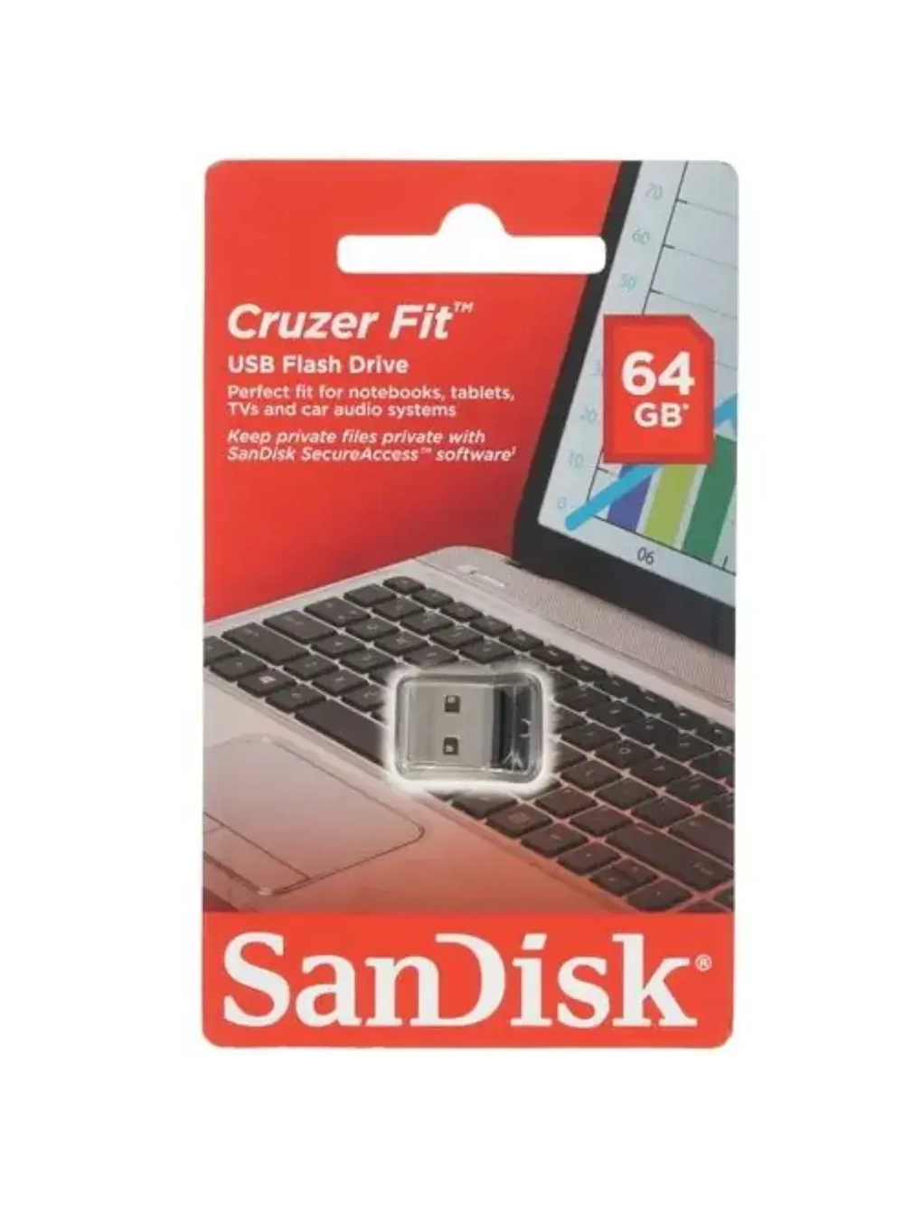 Память USB Flash 64 ГБ Cruzer Fit SDCZ33-064G-G35 BLACK
