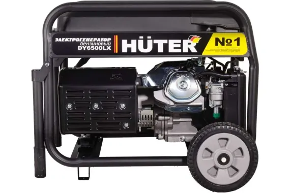 Бензиновый генератор HUTER DY6500LX с колесами