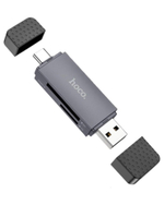 Картридер Hoco HB45 2TB 480Mbps USB/Type-C2.0 темно-серый