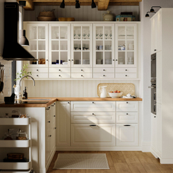 IKEA BODBYN  (ИКЕА БОДБИН)  -  Дверь стеклянная - кремовый 40x40 см