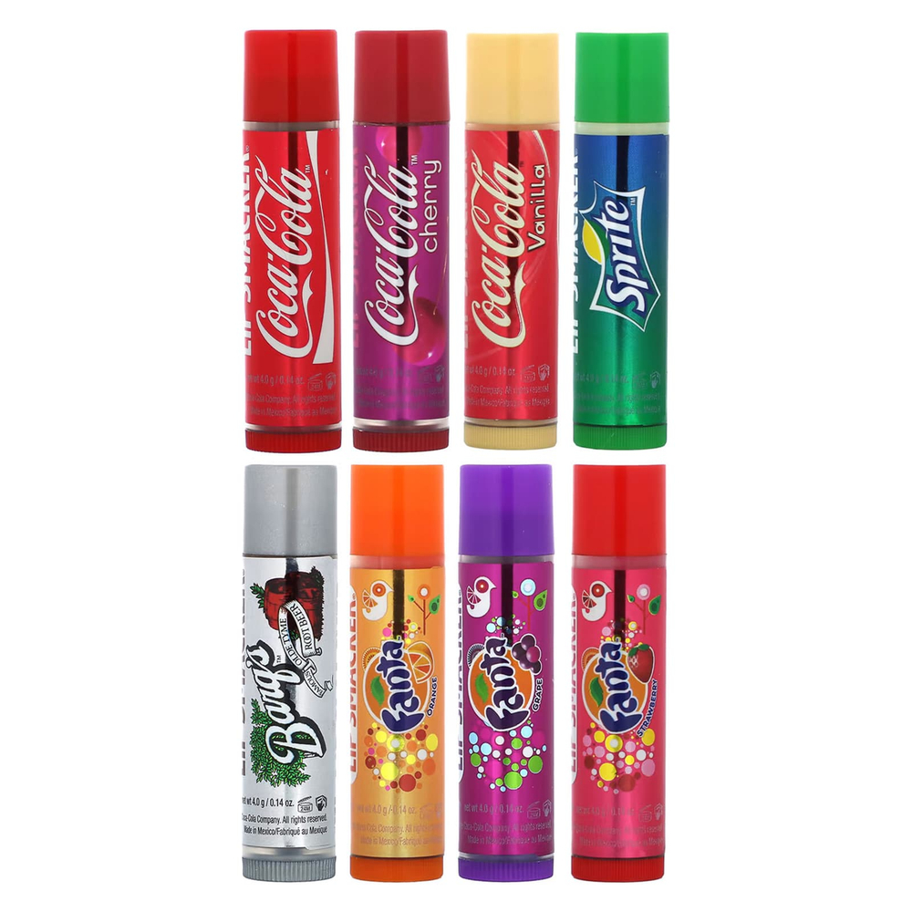 Lip Smacker, Coca-Cola, бальзам для губ, ассорти, 8 упаковок, 4 г (0,14 унции)