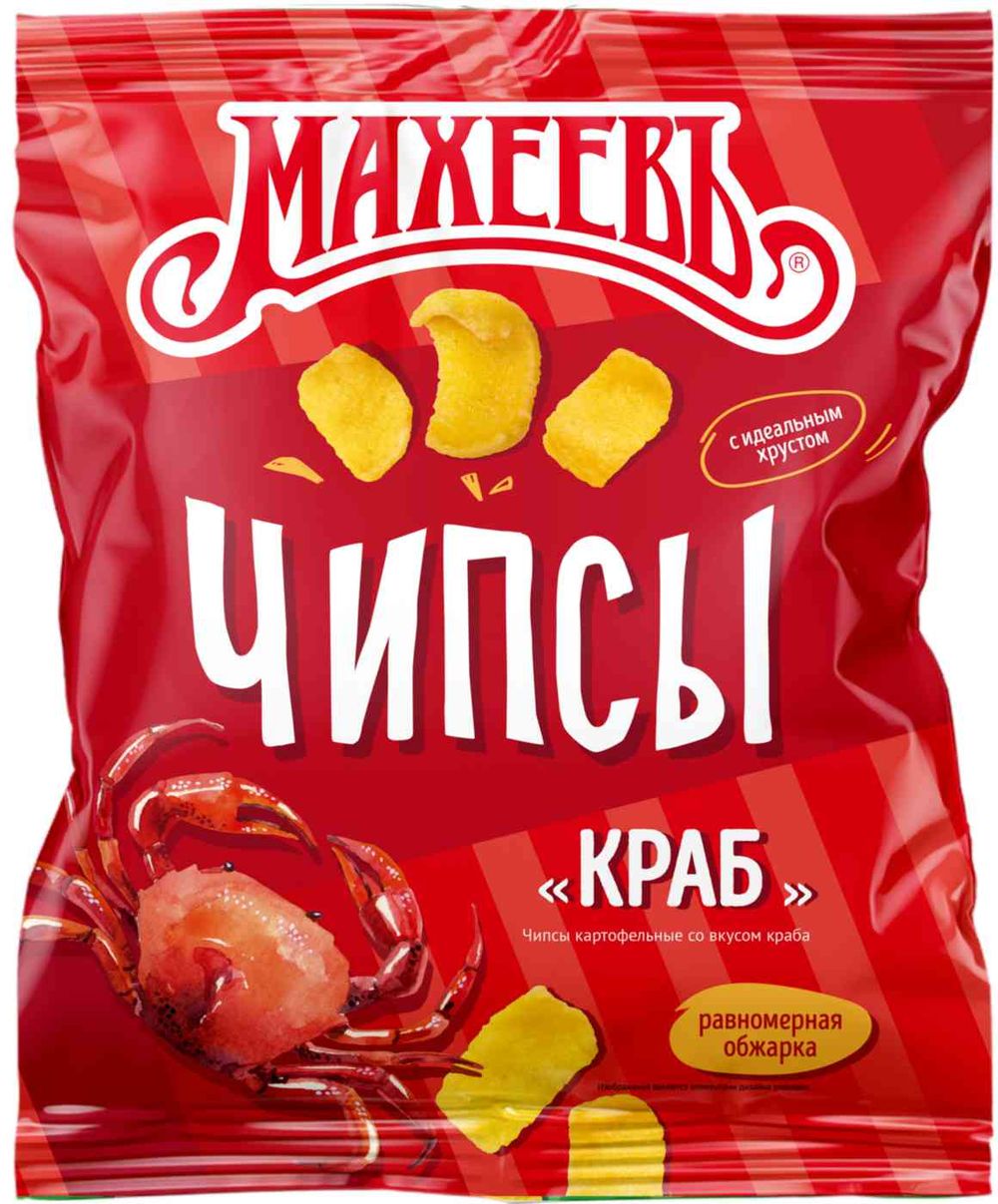 Чипсы картофельные со вкусом краба Махеевъ 80г