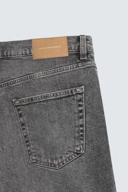 ZARA ДЖИНСОВЫЕ ШОРТЫ REGULAR FIT, СЕРЫЙ