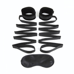 Чёрные манжеты для фиксации на кровати Bondage Bed Strap (Цвет: черный)