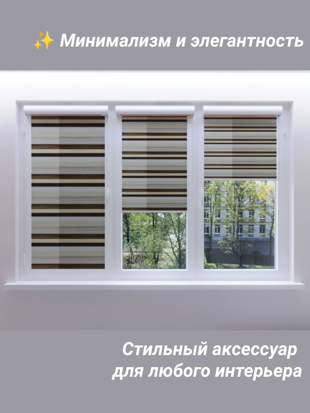 Рулонные шторы День-Ночь 58х110 см