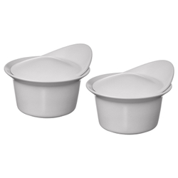 IKEA FÄRGKLAR  (ИКЕА ФЭРГКЛАР)  -  Форма для запекания с крышкой - матовый светло-серый 0.2 л