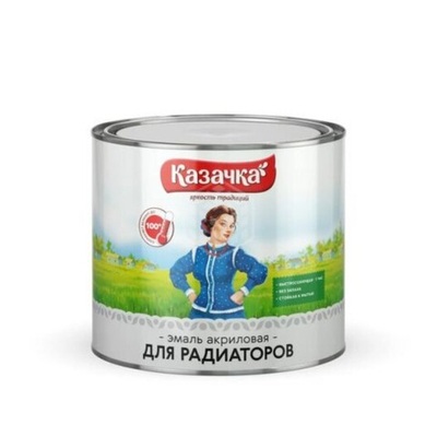 Эмаль акриловая Казачка для радиаторов отопления белая 0,9 кг