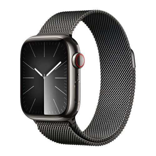 Умные часы Apple Watch Series 9 GPS + Cellular, 41mm, Stainless Steel Case with Graphite Milanese Loop (Графитовый)