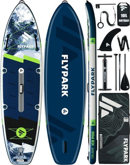 Сапборд надувной FLYPARK ICE FOG 325x89x15 см темно-синий