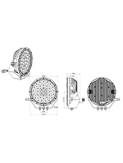 Светодиодные фары комбинированного света AURORA 178 мм 198W LED
