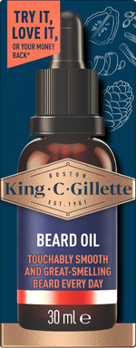 Масло для бороды  King C. Gillette, с аргановым маслом, жожоба 30 мл (Из Финляндии)
