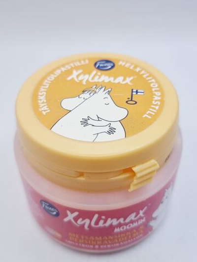 Fazer Xylimax Moomin Пастилки с ксилитом со вкусом земляники, персика и малины 90 г (из Финляндии)