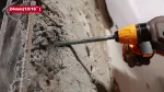Аккумуляторный перфоратор BL INGCO CRHLI20248 — Демонстрация пики в бетонной стене