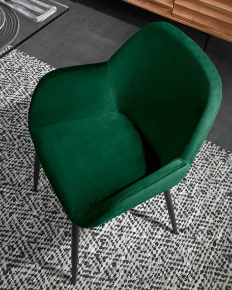 Стул Konna зелёный велюр