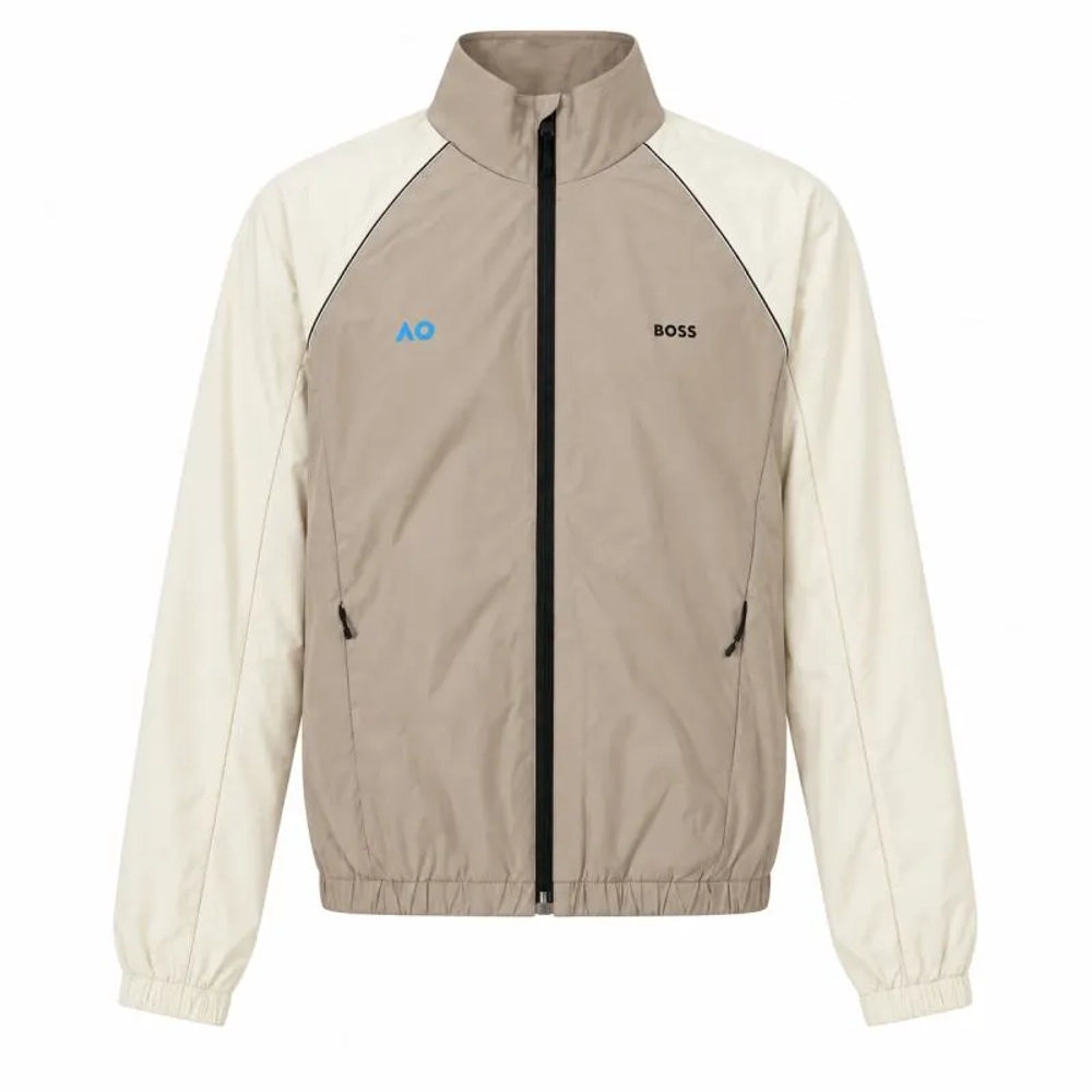 Кофта для мальчика теннисная BOSS x AO Kids Technical Fabric Logo - stone khaki