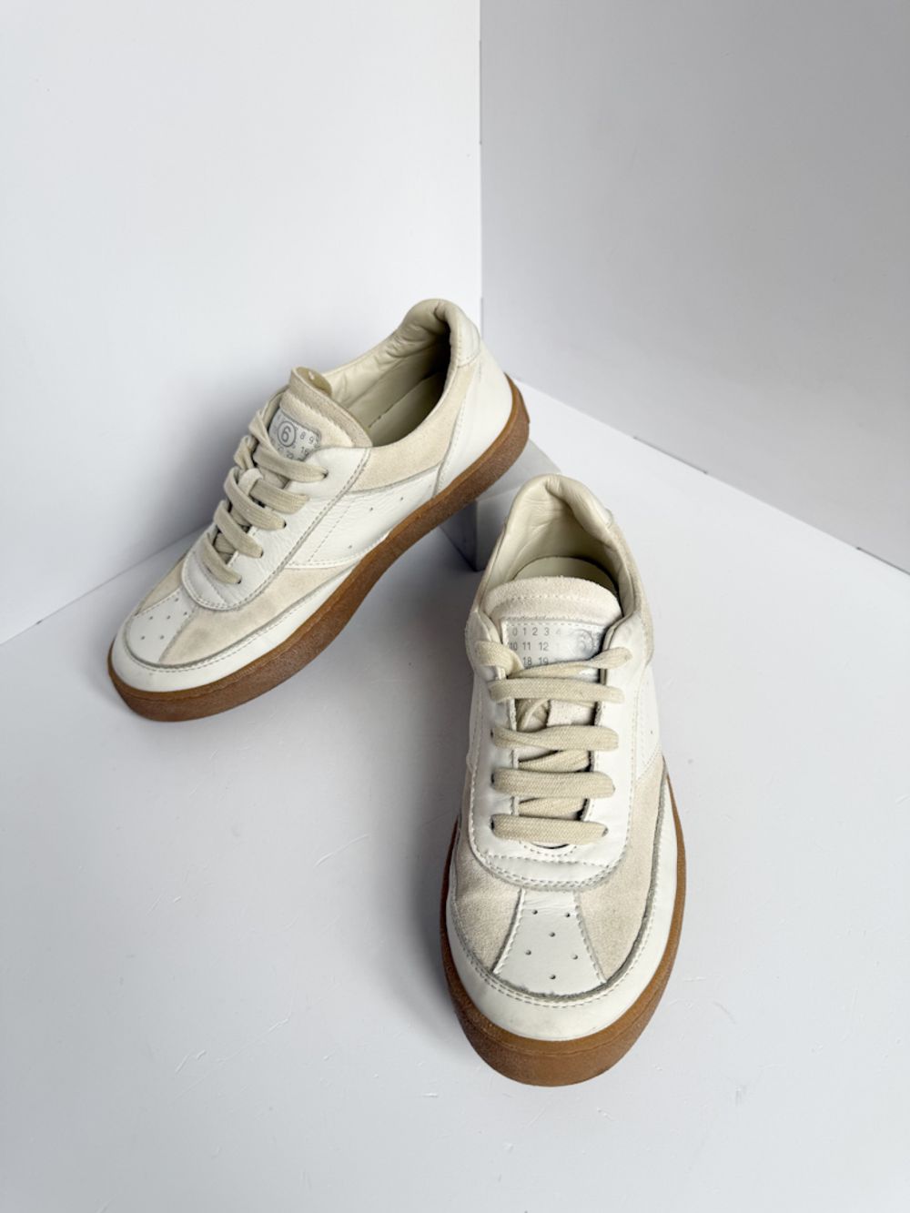 Кожаные кроссовки MM6 Maison Margiela, 35