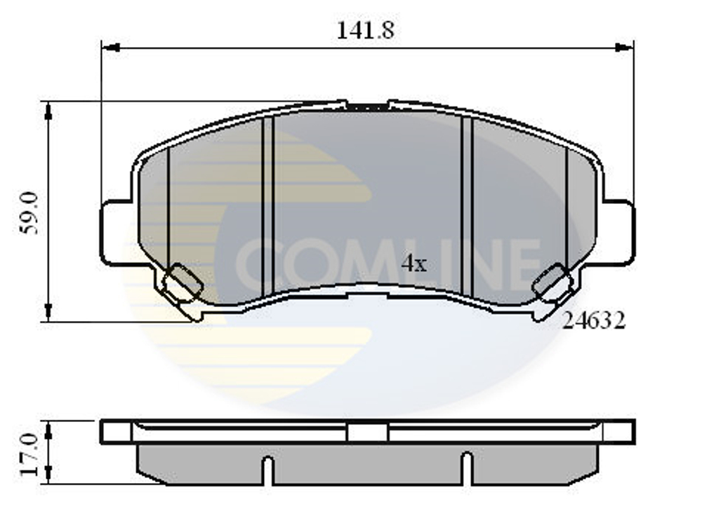 COMLINE - CBP01577-CML - Brake Pad Set, disc brake