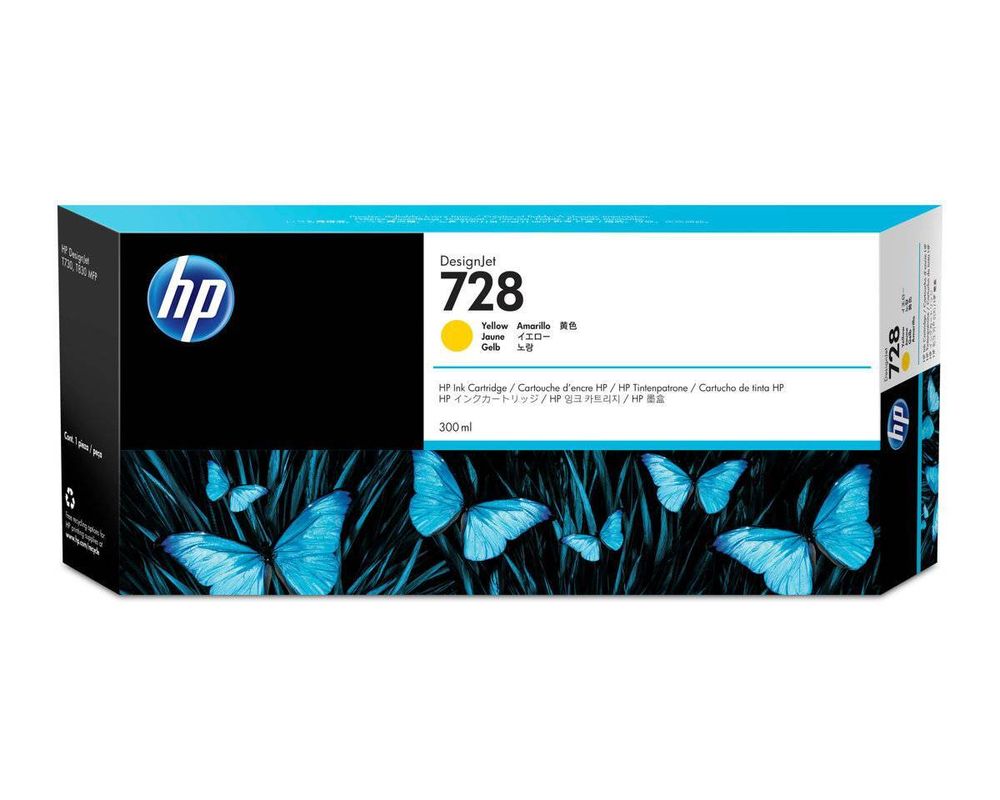 Картридж HP 728 (F9K15A) для DesignJet T830/T730 желтый (300 мл)
