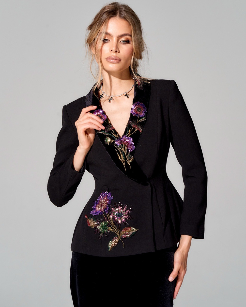 Юбка из премиального бархата длины макси