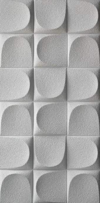3Д полиуретановая панель, Структура хлеба, Белый / Bread Structure 1-White, HL 01, 1200х600х30 мм