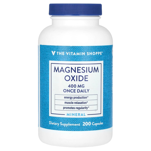 The Vitamin Shoppe, оксид магния, 400 мг, 200 капсул