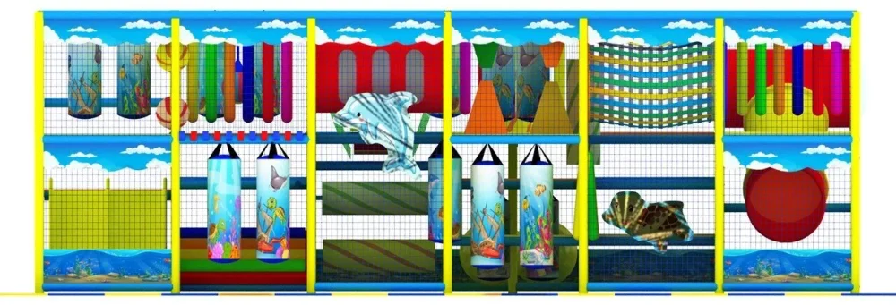 Детский игровой лабиринт «Крокодил Гена» 34,6 м² (7,3*4,9*2,51м)