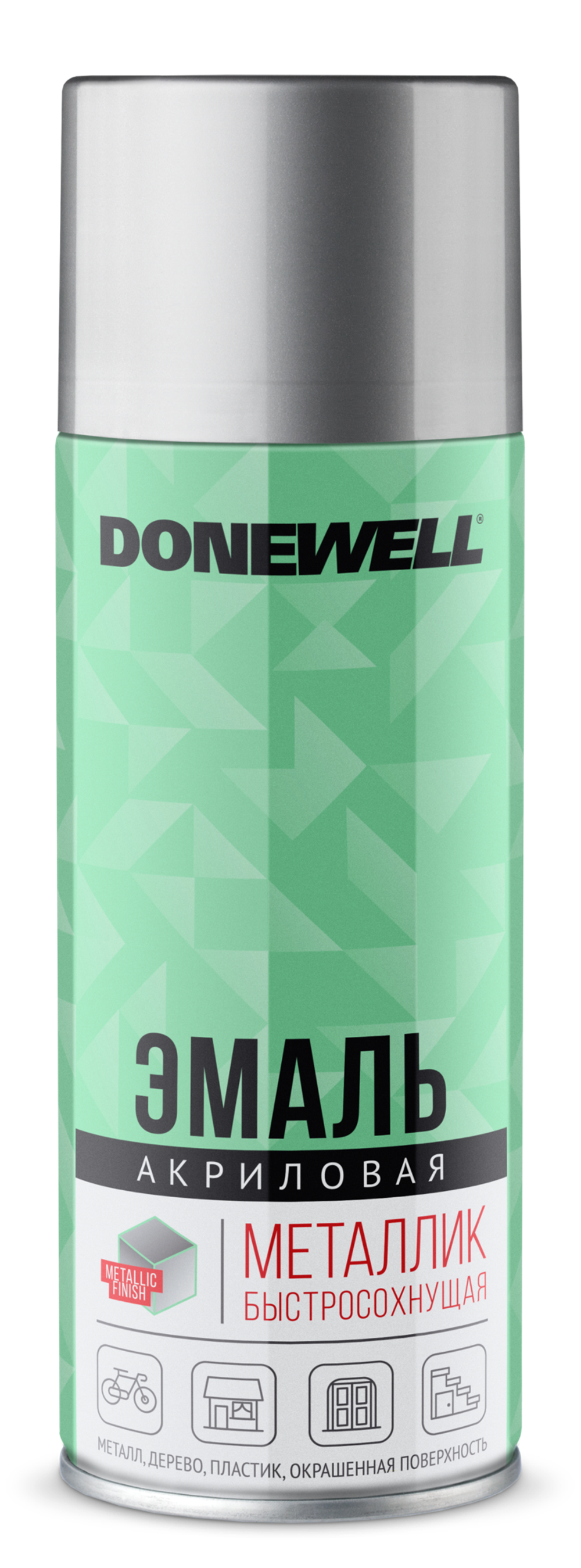 Эмаль DONEWELL металлик универсальная серебро