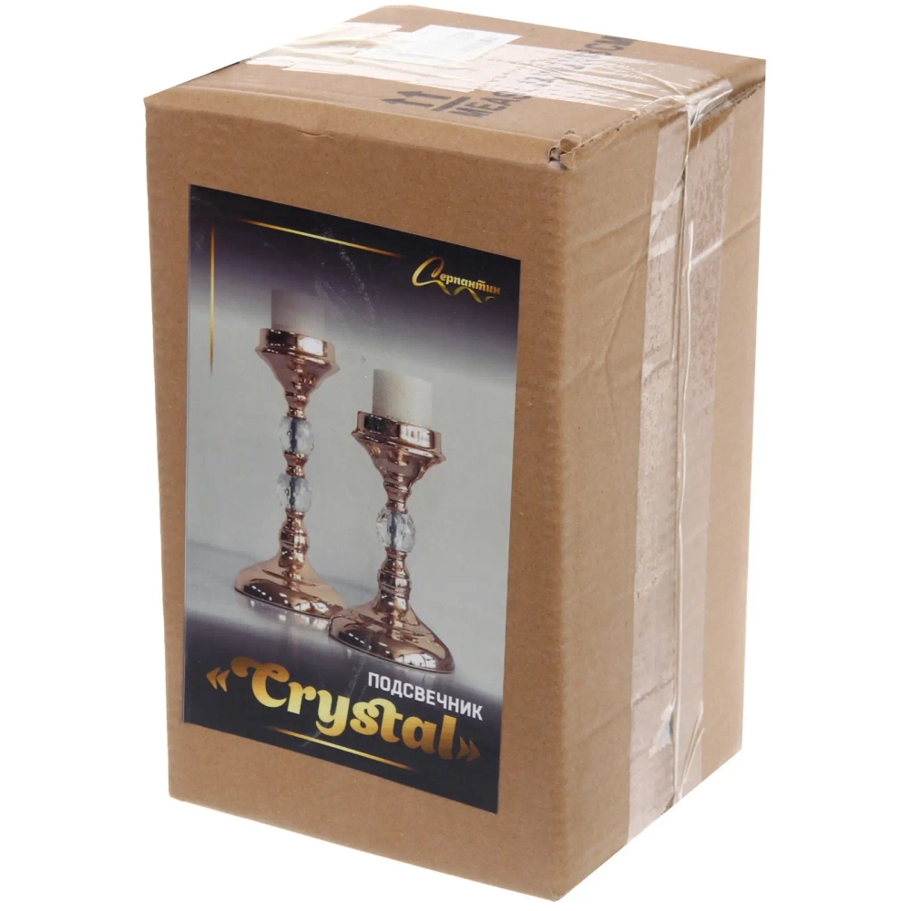 Подсвечник «CRYSTAL» 18*11,5*11,5 см, Золото