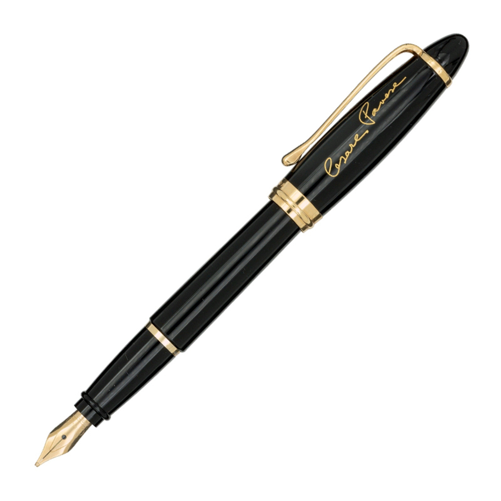 Перьевая ручка Aurora Ipsilon Cesare Pavese black GT, перо М, в подарочной коробке