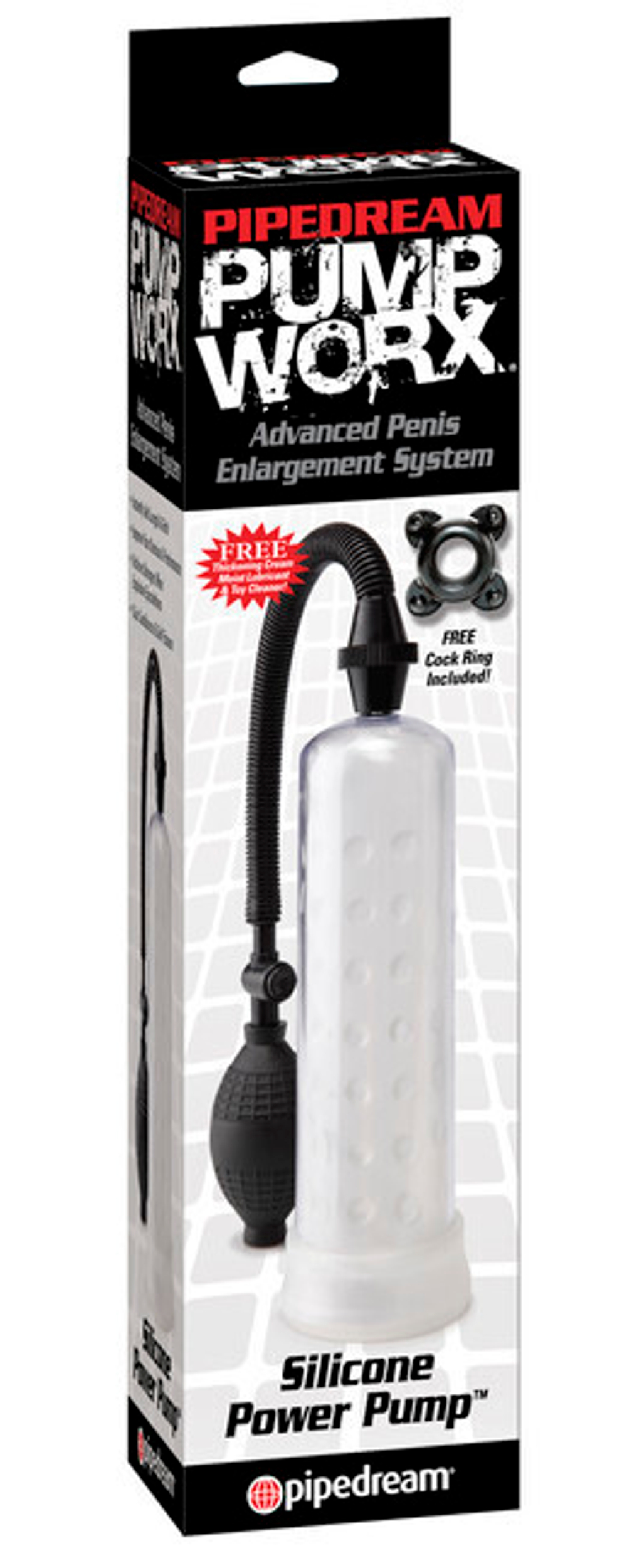 Вакуумная помпа для мужчин с насадкой Silicone Power Pump (Цвет: прозрачный)