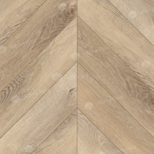 Каменно-полимерная напольная плитка Alpine Floor Шеврон (Chevron) Дуб Синистра ЭКО 18-6