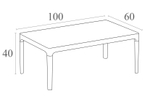 Столик пластиковый журнальный Siesta Contract Sky Lounge Table, черный